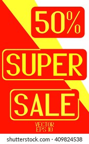 Super Sale. Special Offer Design. Vector Illustration