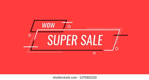 Super sale special offer end of season. Sale banner template design. vector illustration.