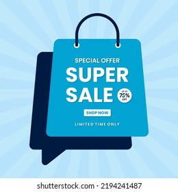 Super Sale Special Offer template design up to 75% off