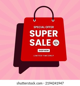 Super Sale Special Offer template design up to 30 percent off