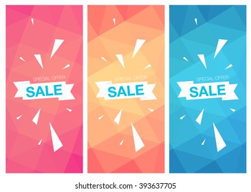 Super Sale Special Offer vertical banners