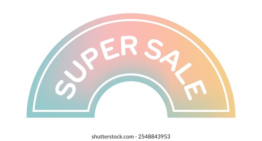 Super sale sticker in retro style