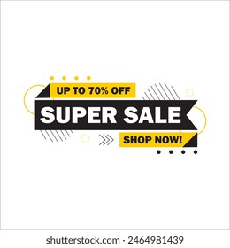 Super Sale Store Banner Vector Element