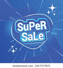 Super sale suitable for promotion product vector banner, sale template