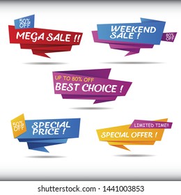 super sale tag deign sets vector illustration and discount tag design and sticker design 