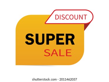 Super sale tag design vector