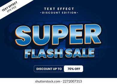 Super Sale text effect, easy custom, modern style header or title promotion product or services, special offer discount sale, simple and clean background