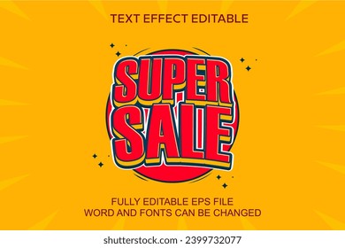 SUPER SALE TEXT EFFECT VECTOR EDITABLE