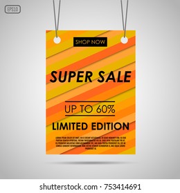 Super sale vector background