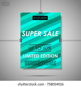 Super sale vector background