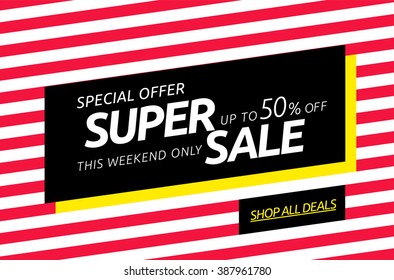Super sale. Vector banner