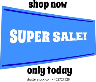 Super sale vector banner. 