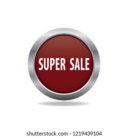 Super sale vector button, web design element