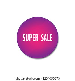 Super sale vector button, web design element