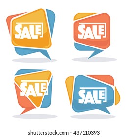 super sale, vector collection of bright discount bubble tags, banners and stickers