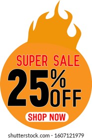 Super Sale - vector creative banner illustration. Abstract concept discount promotion layout on white background. Design elements.