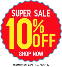 Super Sale - vector creative banner illustration. Abstract concept discount promotion layout on white background. Design elements.