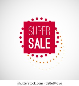 Super sale vector label