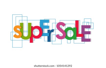 Super sale vector letters