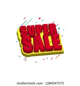 Super Sale Vector Template Design Illustration