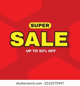 super sale vector template for promotions, advertisements and social media banners