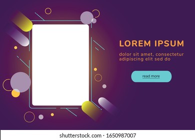 
Banner de aplicación web de superventa. Diseño de pancarta con premio. Materiales promocionales - Vector de stock