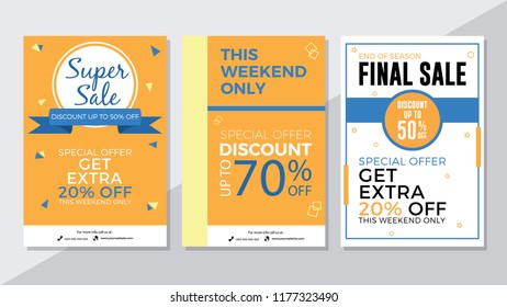 Super Sale, Weekend Sale and Final Sale Flyer Template