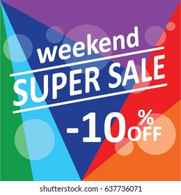super sale weekend vector