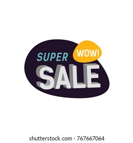 Super Sale Wow Lettering on Paint Blot