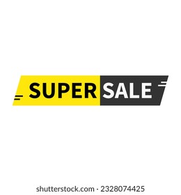 Super Sale In Yellow Black Color Rectangle Shape For Business Sale
