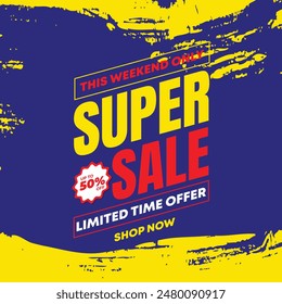 Super sale,big sale, banner template design vector image speciall offer. super sale 
mega sale big sale poster special offer discounts Vector illustration.