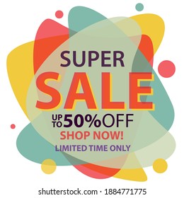 Super Sales Promotion Programm. Business Retail Marketing Strategie, Online-Shop. Events am Ende des Jahres, jede Jahreszeit, Feiertage und andere Veranstaltungen. Steigern Sie Ihren Umsatz mit dieser Vorlage. Banner-Design