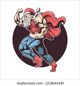super santa clause vector illustration design