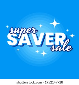 Super Saver Sale Shopping Web Banner Template Design Vector