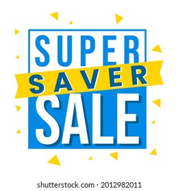 Super Saver Sale Shopping Web Banner Design Vector