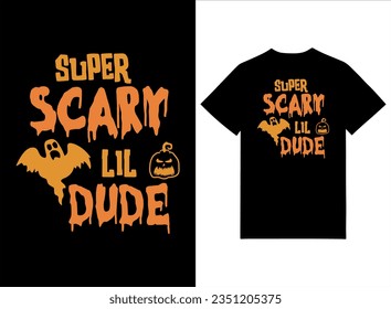 Super Scary Lil Dude Halloween T-shirt Design