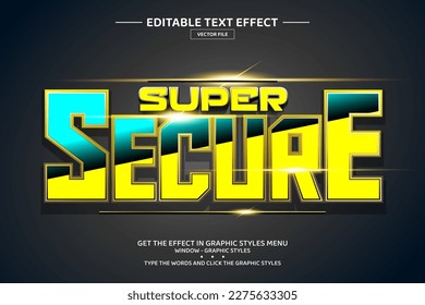 Super secure 3D editable text effect template