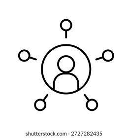 Ilustração do vetor de ícone de contorno de supersentidos