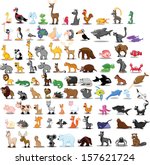 Super set of 91 cute cartoon animals 