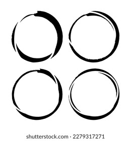 Super set of circles lines sketch hand drawn. Doodle circles for design elements