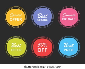 Super set of colorful labels for greetings and promotion. Premium Quality Guarantee, Bestseller, Best Choice, Sale, Special Offer. Banners and sticker.