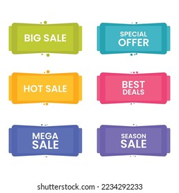 Super set different shape geometric banners, modern abstract shapes for sale promotion.