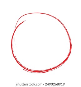 Super set hand drawn highlight circle isolated on white background. Collection of different red circles. Vector illustration design eps 10