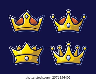Super Set of Kings Crown for Logo and Emblem Needs.