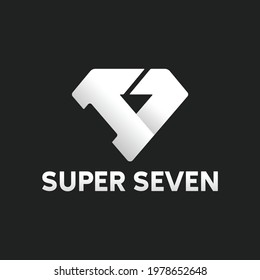 Super seven Diamond logo Initial S7 logo