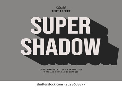 Super shadow editable text effect style vintage