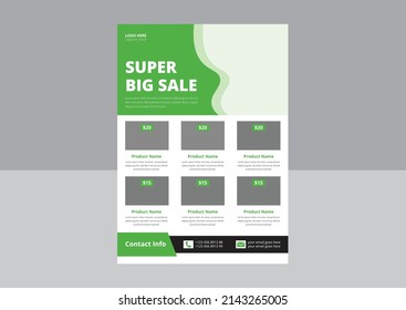 Super Shop Flyer Design. Super Sale flyer poster leaflet template. Supermarket Sale flyer design. Cover, a4 size, Flyer Design.