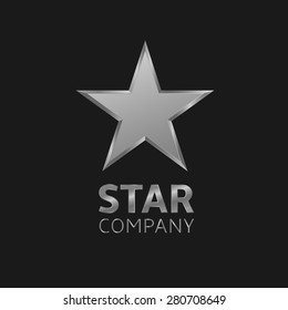 Super Silver Star Vector Logo Icon For Your Company