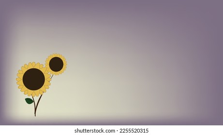 super simple background with sunflower