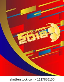 super soccer 2018 banner for soccer or football competition background